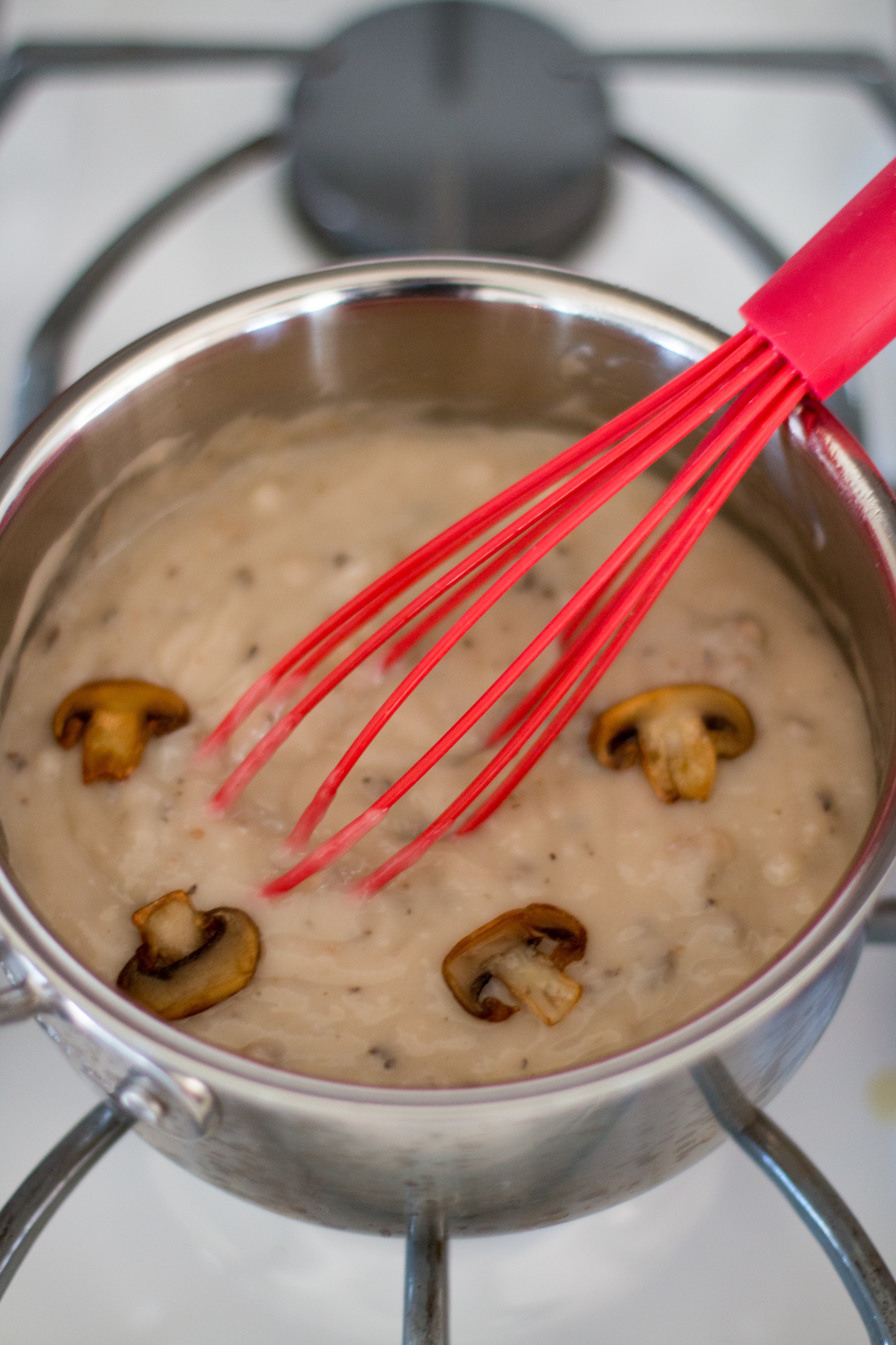 Creamy Mushroom Soup With Creme Fraiche